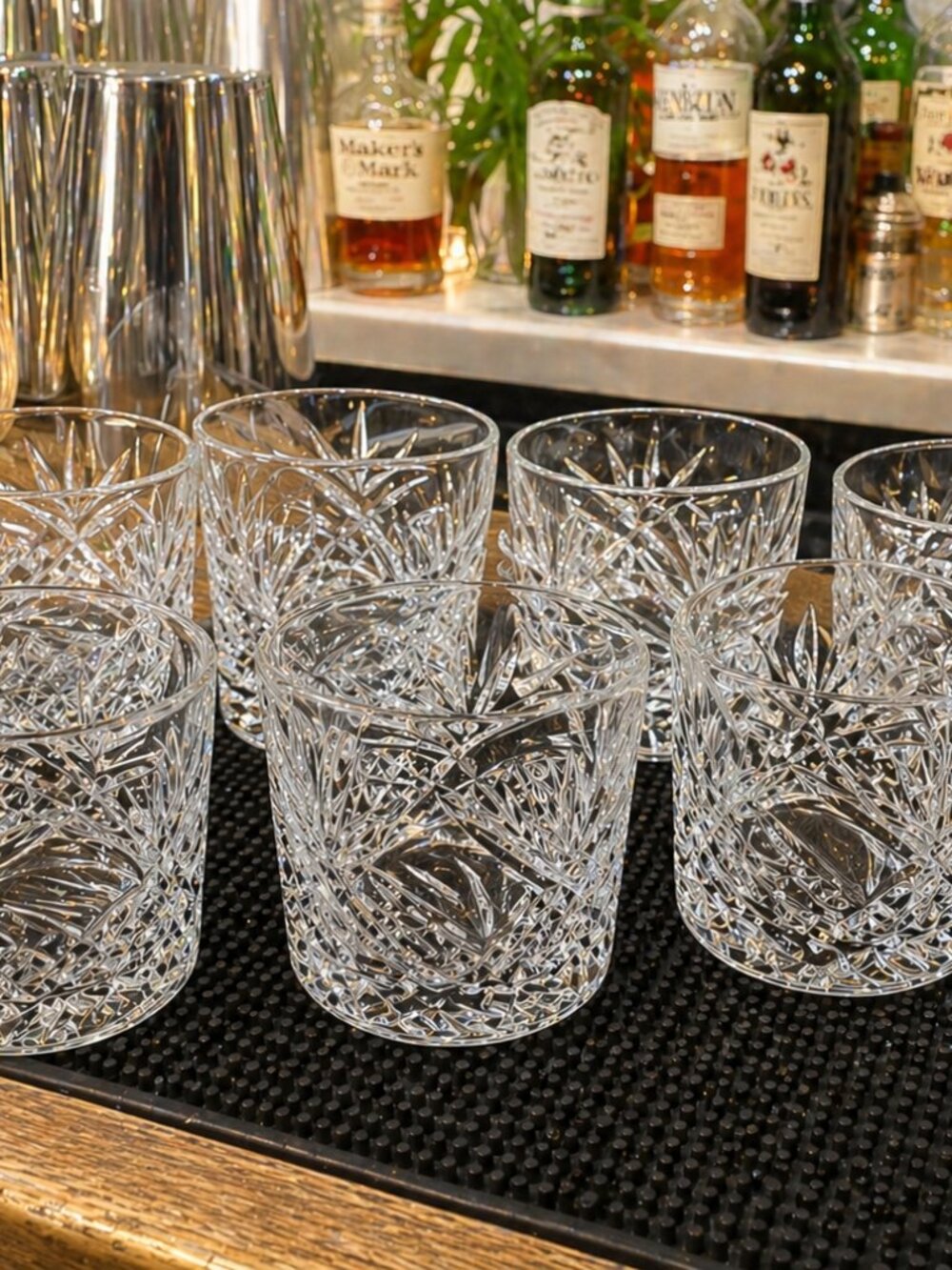 7 Cristal D'Arques MASQUERADE Tumbler 10oz ROCKS GLASS Clear CRYSTAL 3½" Whiskey